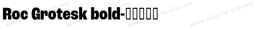 Roc Grotesk bold字体转换